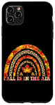 Coque pour iPhone 11 Pro Max Fall Is In The Air Léopard Feuilles Arc-en-ciel