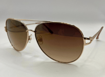 New Foster Grant Womens Gold Pilot Style Designer Sunglasses UV400 Rated