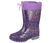 Lico Garçon Fille Powerlight W Blinky Bottes & Bottines de Pluie, Violet (Lila/Pink/Silber Lila/Pink/Silber), 28 EU