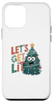 iPhone 12 mini Let's Lit Funny Cute Green Christmas Tree Lights Case