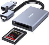 Lecteur de Carte Type B avec USB 3.2 (Gen 2) 10 Gbit/s, Adaptateur USB-C et USB-A 2 en 1 Type B CFexpress, Compatible avec Windows/Mac/Linux/Android (Pas pour Carte XQD)