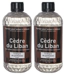 2 PARFUM INTERIEUR CEDRE LIBAN LAMPE DIFFUSEUR CATALYSE 0.5L huiles essentielles