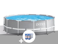 Kit piscine tubulaire Intex Prism Frame ronde 3,66 x 0,99 m + 6 cartouches de filtration