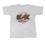 AC/DC T-Shirt Rock Or Bust pour Homme. S Blanc.