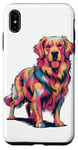 iPhone XS Max Cute Colorful Golden Retriever Dog Art for Pet Lovers Case