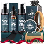 Beard Grooming Kit for Men, 10 in 1 Beard Trimming Gift Set with Beard Shampo...