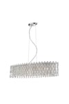 Alita Crystal 6 Light Ceiling Bar Chrome