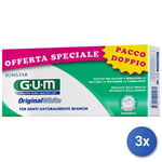 3x Gum Dentifrice 75 Ml. Original Blanc Blanchissant 2 Pièces