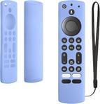 etui Compatible Avec Toshiba And Insignia Ns-Rcfna-21, Ct-Rc1Us-21, Ct95018 / Fire Tv Coque-Coque Telecommande Tv En Silicone-Bleu Clair