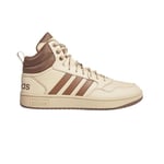 adidas Men's Hoops 3.0 Mid Lifestyle Basketball Classic Fur Lining Winterized Shoes, Beige/preloved Brown/preloved Brown, 8 UK