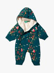 Little Green Radicals Baby Forest Snowsuit, Dark Green