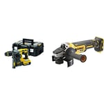 DEWALT - Perforateur SDS-PLUS Brushless 2J XR 18V - DCH273NT-XJ & Meuleuse Burshless XR 18V 5Ah Li-Ion - DCG405NT-XJ - Meuleuse Électrique sans Fil avec Coffret TSTAK