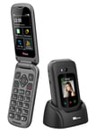 TTfone TT970 Whatsapp 4G Touchscreen Senior Big Button Flip Mobile Phone - Pay As You Go Prepaid - Easy and Simple to Use (£20 Credit, O2)