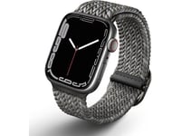 Uniq Aspen Apple Watch Strap 44/42/45 Mm Series 1/2/3/4/5/6/7/8/9/Se/Se2 Braided De Gray/Pebble Gray