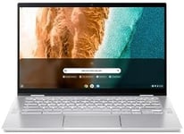 ACER Port Chromebook Spin 514 CP514-2H-55YS Gris Metal Intel® Core™ i5-1130G7 8 Go 128 SSD Intel Graphics 14" Tactile IPS LCD FHD 16:9 DAS 0.9 Chrome OS