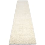 Tapis, le tapis de couloir soffi shaggy 5cm crème - pour la cuisine, l'antichambre, le couloir beige 80x300 cm