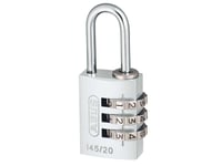  ABUS Mechanical 145/20 20mm Aluminium Combination Padlock Silver 46574 ABU14520