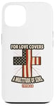 Coque pour iPhone 13 1 Pierre 4:8 Écriture des versets de la Bible