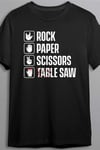 Dunken Rock, paper, scissors, table saw - T-shirt (Dam,M)