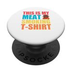 Best Meat Smoking Art BBQ Griller Fumoir à viande pour homme et femme PopSockets PopGrip Adhésif