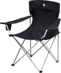 Lightweight Camping Chair w/Drinks Holder Black Outdoor Events Camping Furniture