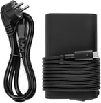 Chargeur Secteur 65W USB C Type-C pour Dell LA65NM170 DA30NM150 LA45NM150 02YKOF Dell XPS 12 9250 Dell Latitude 11 5175 Latitude 12 7275 Latitude 13 7370 Latitude 14 5480 Cordon d'alimentation