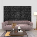 vidaXL 3D Wall Panels 24 pcs 50x50 cm Diamond Black 6 m虏 Durable