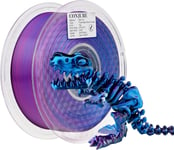 Conjure Filament PLA effet soie pour imprimante 3D,1,75 mm-Trois couleurs-noir bleu violet-Filament d'impression 3D-1 kg (PLA noir+ bleu+ violet-1 kg)