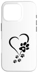 iPhone 16 Pro Dog Paw Heart Baby Dogs - Dog Paw Print Dog Paws Hearts Case