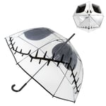 Parapluie Cauchemar avant Noël pour adultes - Couleur noire et blanche - Ouverture manuelle - Design Jack Skellington - Produit original conçu en Espagne, Noir/blanc, Mediana, terrifiant