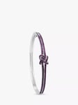 Milton & Humble Jewellery Pre-Loved Theo Fennell 18ct White Gold Pink Sapphire Bangle, Dated London 2007