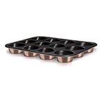 Berlinger Haus Metallic Line Rose or Edition 12 pièces muffin casserole, BH/6473 or rose acier inoxydable 18/8