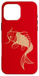 Coque pour iPhone 16 Pro Max Or Chinois Carpe Asiatique Japonais Koi Poisson Golden Koi