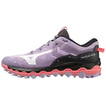 Mizuno Mixte Wave Mujin 9 Chaussure de Trail, Pastel Lilas Blanc Sun Kissed Coral, 42.5 EU