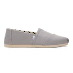 Toms Femme Espadrilles Grey Basket, Toile de Coton recyclé Gris Drizzle, 38.5 EU