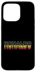 Coque pour iPhone 15 Pro Max Ronaldo Prénom amusant vintage coucher de soleil Ronaldo