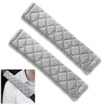 Coussin Ceinture Sécurité Enfant, RosyFate 2 pcs Protege Ceinture de Securite Enfant, Rembourrage de Ceinture de Sécurité, Housse de Ceinture Voiture pour Adultes et Enfants (Gris)