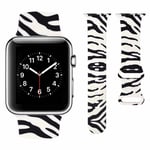 Vozehui Compatible for Apple Watch Silicone Strap 41mm 40mm 38mm, Cow Leopard Zebra Animal Print Soft Sport Band Compatible with iwatch Apple Watch Strap SE Series 9 8 7 6 5 4 3 2 1, Zebra Print