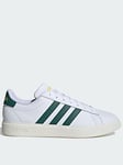 adidas GRAND COURT 2.0 SHOES, White/Green, Size 8.5, Men