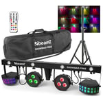 BeamZ LED Light Bar with Stand Fixture, Multi FX Derby Par Strobe DJ Disco Set