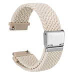 WOCCI 22mm Bracelet Montre en Nylon Tressé pour Homme et Femme, Réglable Boucle Argentée (Etoile)