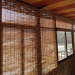 Zhaomi Bamboo Blind Roller Shades,Lifting Bamboo Roller Blinds,Reed Curtain,Sunshade Blackout Curtains,Door Curtain,Partition Background Wall Ceiling Decoration,Customizable Size (80x110cm/32x43in)