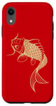 Coque pour iPhone XR Or Chinois Carpe Asiatique Japonais Koi Poisson Golden Koi