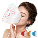 IBORRIA Red Light Therapy for Face, Led Face Mask Light Therapy, Infrared Red Light Therapy Mask, Advanced Anti-Aging Wrinkle Acne Removal Skin Care Device for All Skin Types at Home (White)