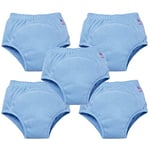 Bambino Mio, Culotte d'apprentissage Lavable, unisexe, pour garçons et filles, bleu, 3 ans et +, lot de 5