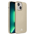 Coque iPhone 13 Mini Silicone Gel Effet Brillant Mercury doree