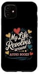 Coque pour iPhone 11 Ma vie tourne autour des livres audio