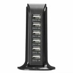 30W Multi 6 Port iPhone USB Charger 6A Rapid Charging Station Desktop Travel Hub