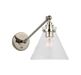 Parkington vägglampa nickel/klarglas