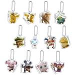 Pokemon Detective Pikachu Set 12 Porte-Clé 5cm Arcanine Bulbasaur BANDAI